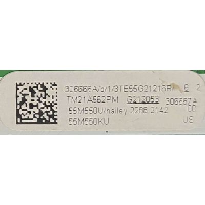 MAIN PARA TV TOSHIBA·FIRE TV 4K·UHD·HDR / NUMERO DE PARTE 306666 / TD.MT9020.703 / 306667 / 55M550U / PANEL HD550Y3U72-TAL5KT\S0\GM\ROH / DISPLAY HV550QUB-E1D / MODELO 55M550KU 55M550U - Imagen 3